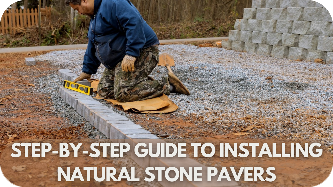 Clear step-by-step process for installing durable natural stone pavers.