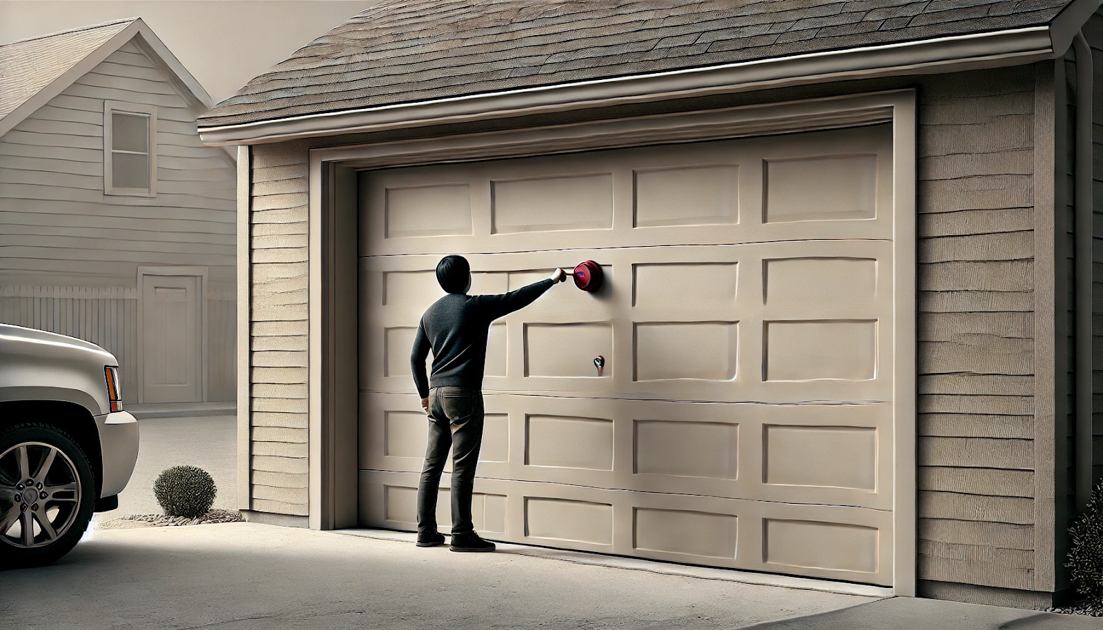 open garage door manually from outside