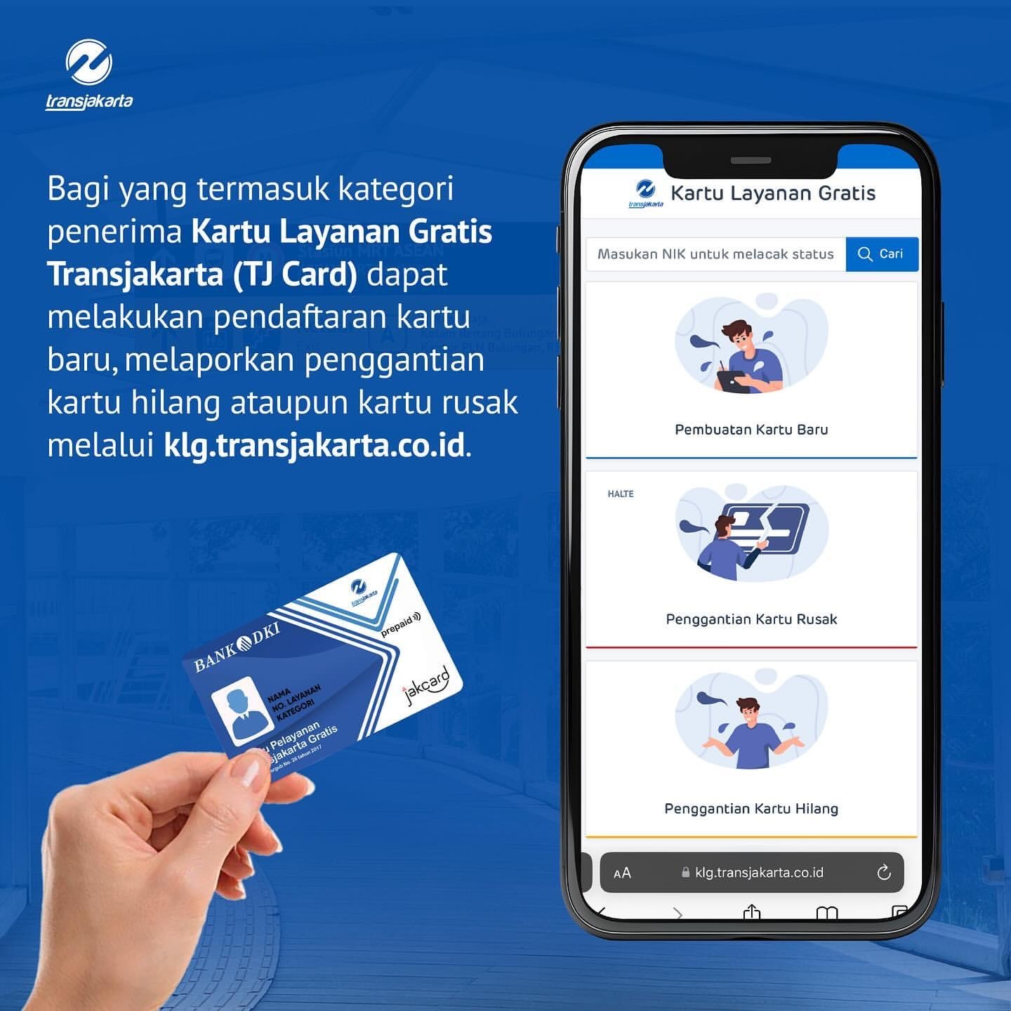 Cara Dapat Kartu Layanan Gratis Transjakarta