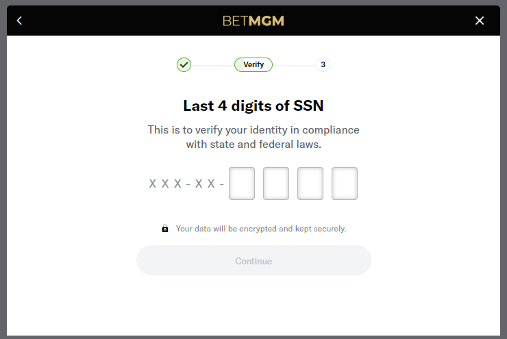 BetMGM sign up