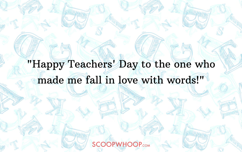 teachers day wishes to english teacher