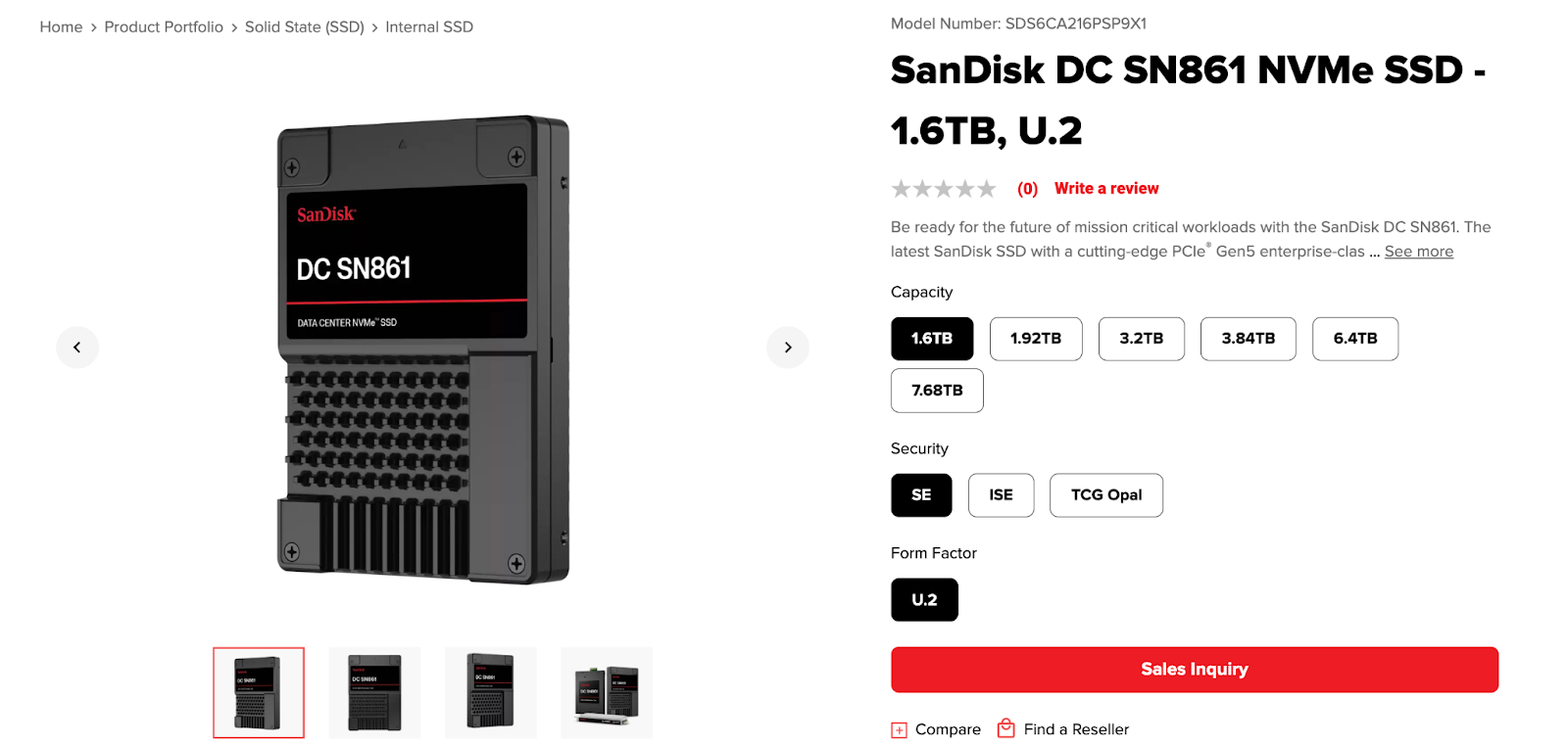 Screenshot of SanDisk DC SN86 - Best 4TB and 8TB enterprise SSD.