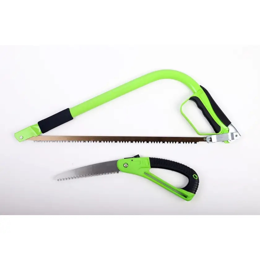 A pruning saw and bow saw. The are types of pruning tools.