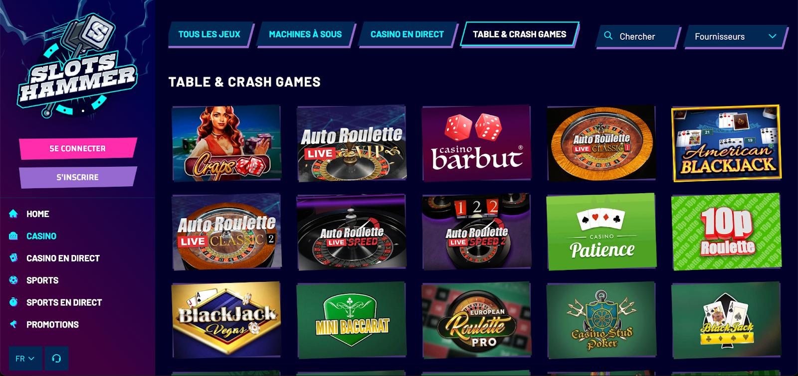 slots hammer jeux de table