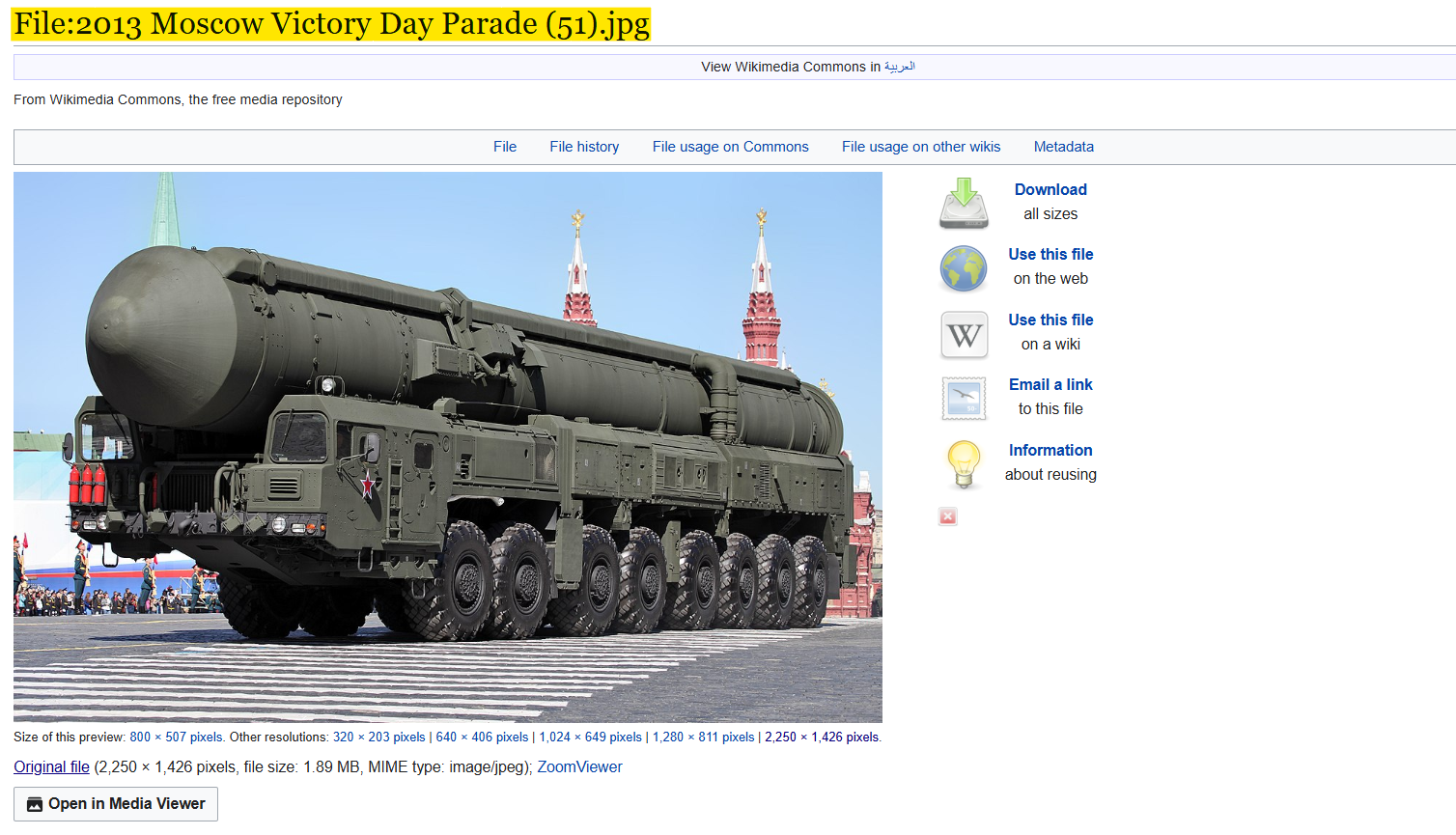 Russian Topol-M Missile Captured During 2013 Victory Day Rehearsal