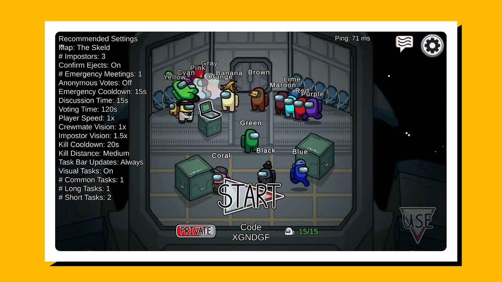 Screenshot of gameplay from Among Us