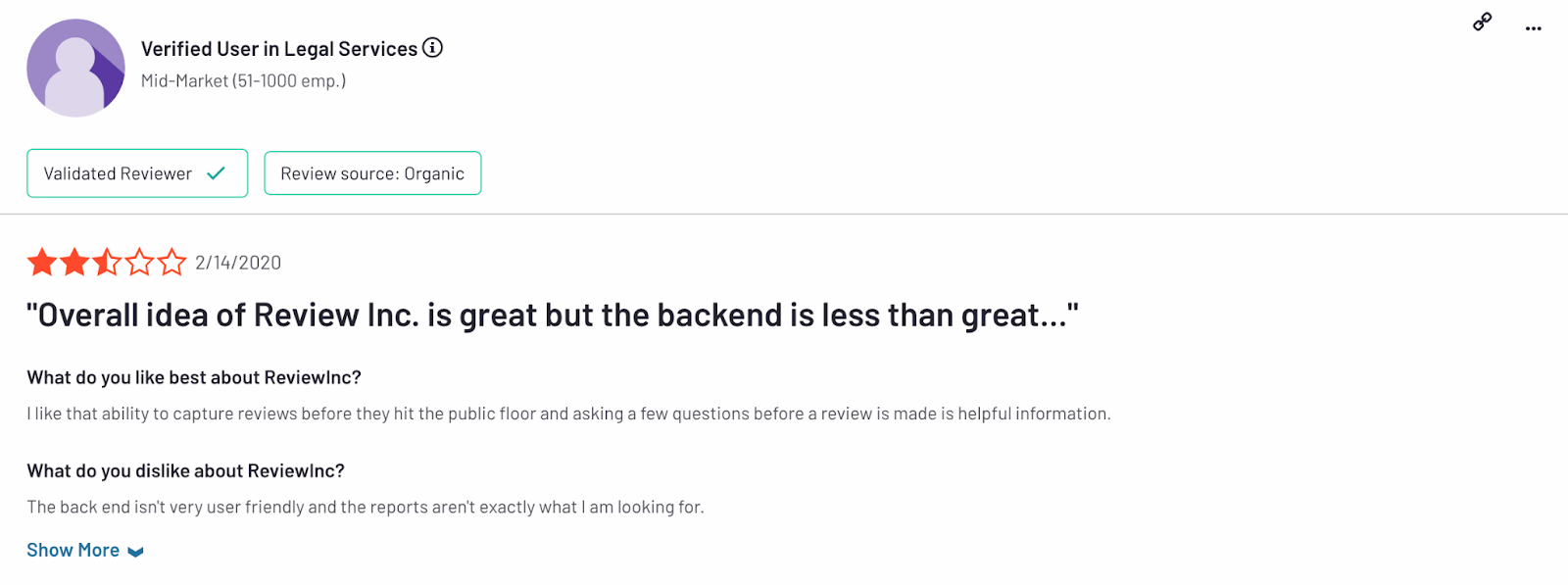 ReviewInc Ratings and Customer Reviews: