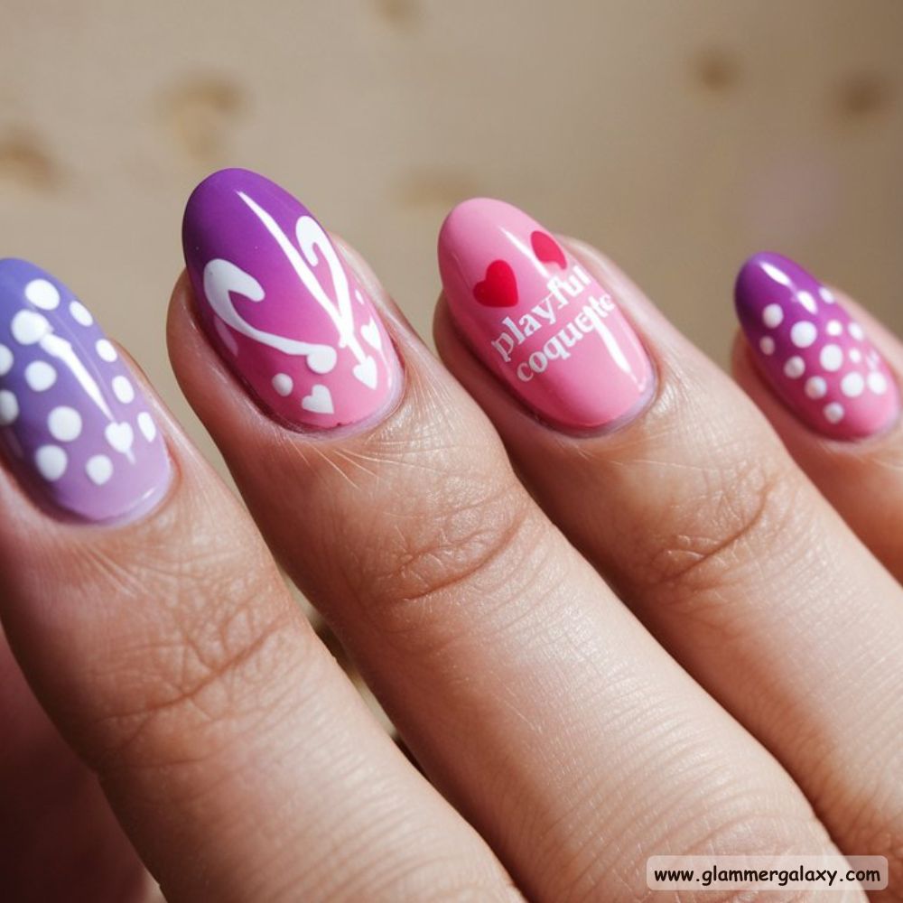 Purple Fall Nails having Playful Coquette Nails
