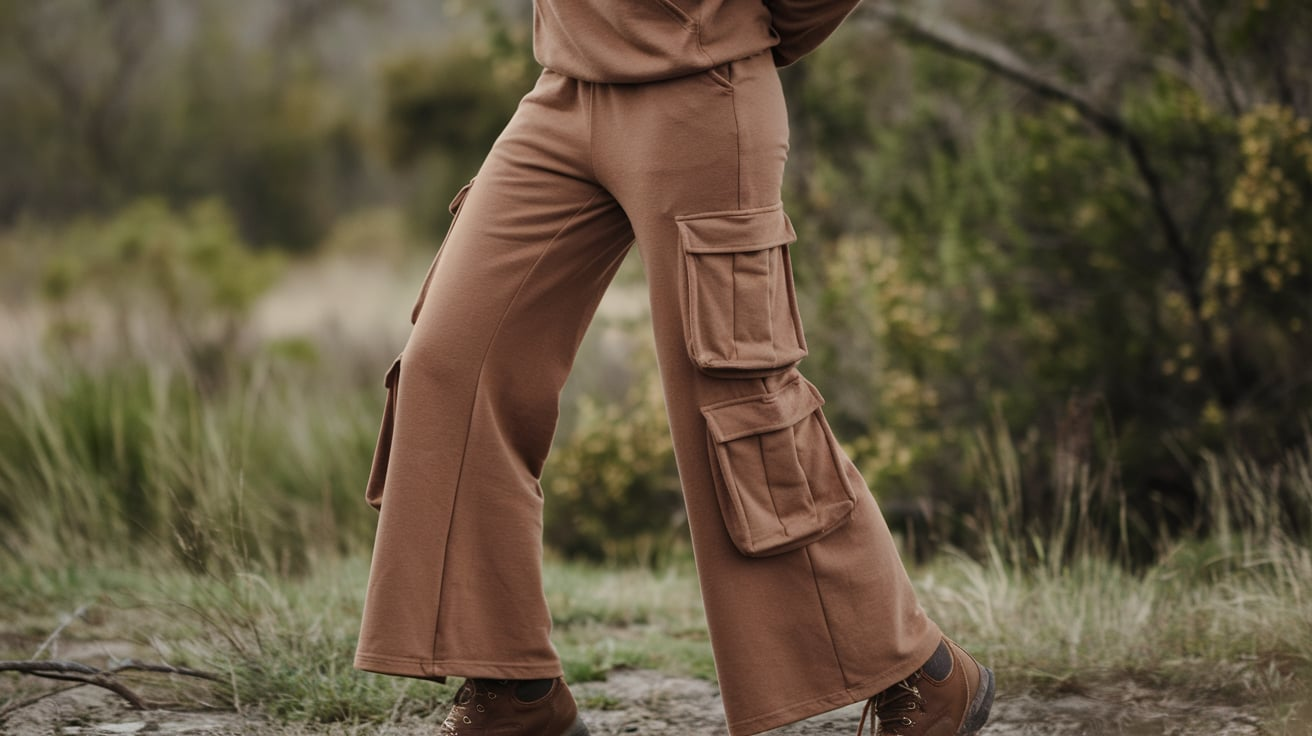 G.O.A rustic flared cargo sweatpants