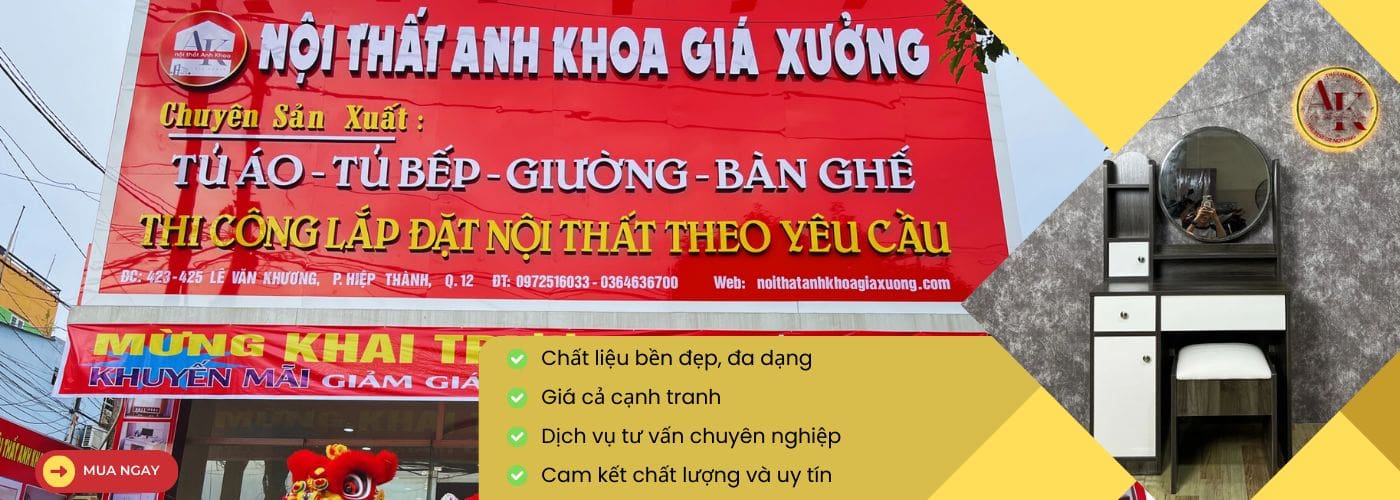 chọn Nội Thất Anh Khoa là địa điểm mua bàn trang điểm thông minh