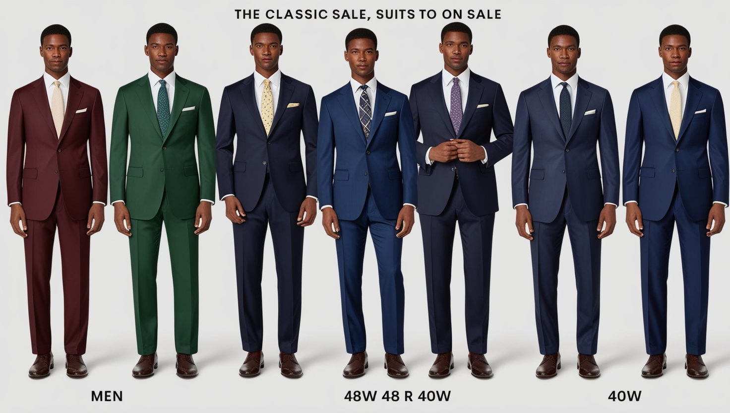 Classic Sale Men Suits 48 R 40W On Sale