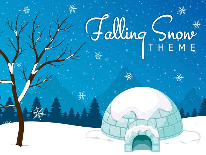 Falling Snow Theme Slide