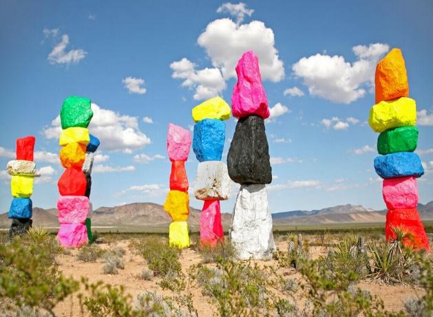 Seven Magic Mountains Outside of Las Vegas, Nevada