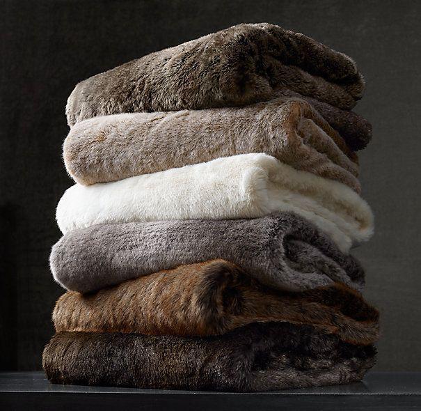 restoration hardware fur throw > OFF-62%