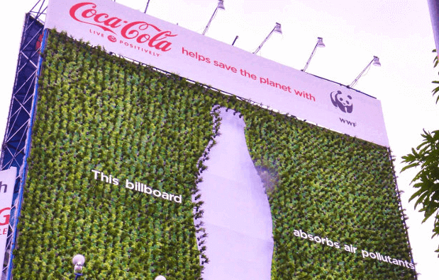 coca-cola sustainable outdoor billboard advertising
