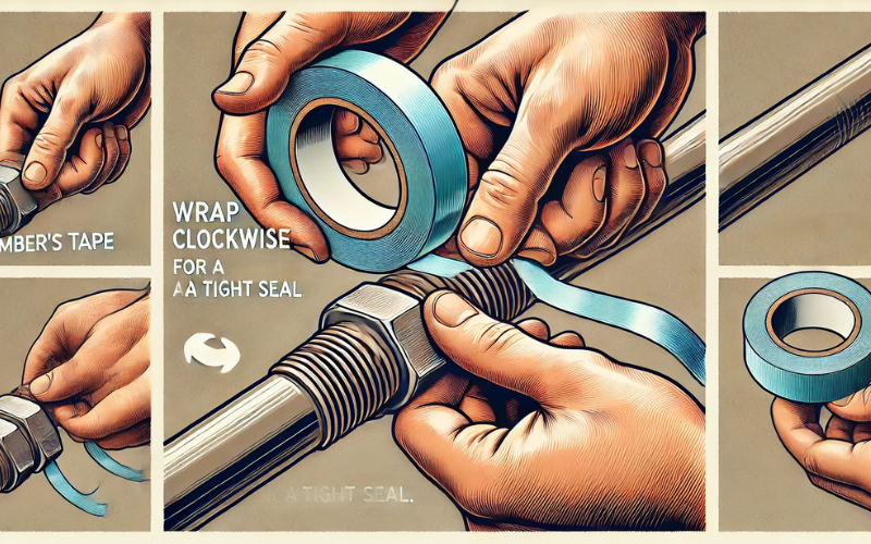 Use blue tape to bond water pipes