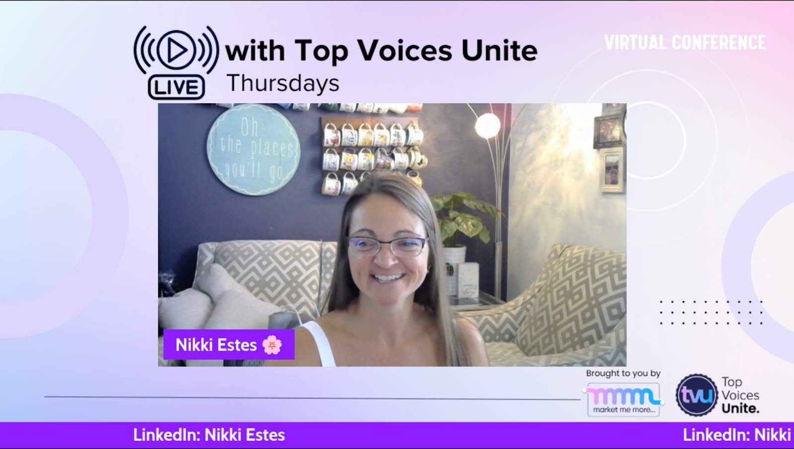 Nikki Estes speaking on livestream, about AI, future work and community topics
