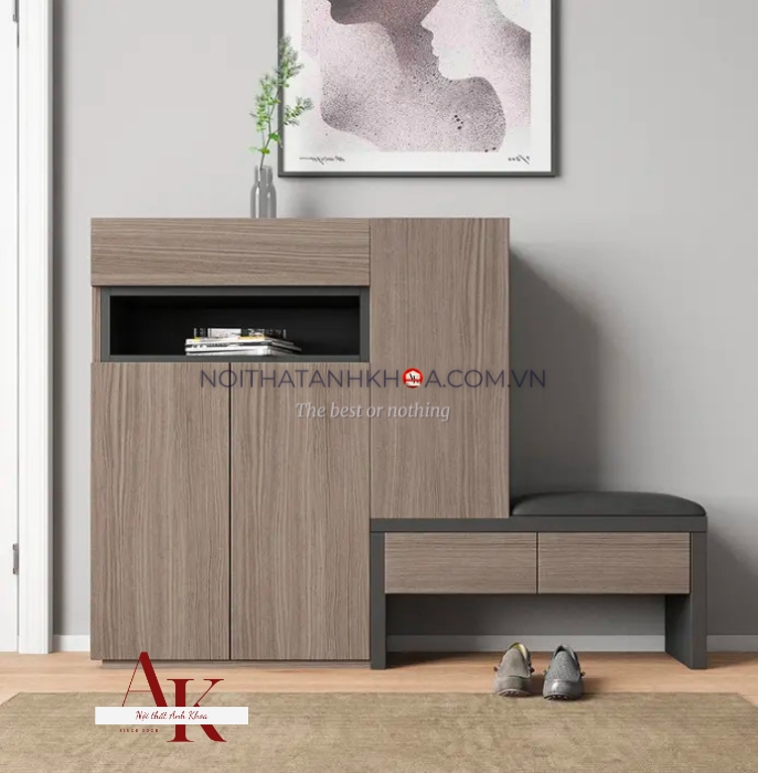 Tủ Giày Gỗ Công Nghiệp Mdf Phủ Melamine Thông Minh Tiện Lợi 