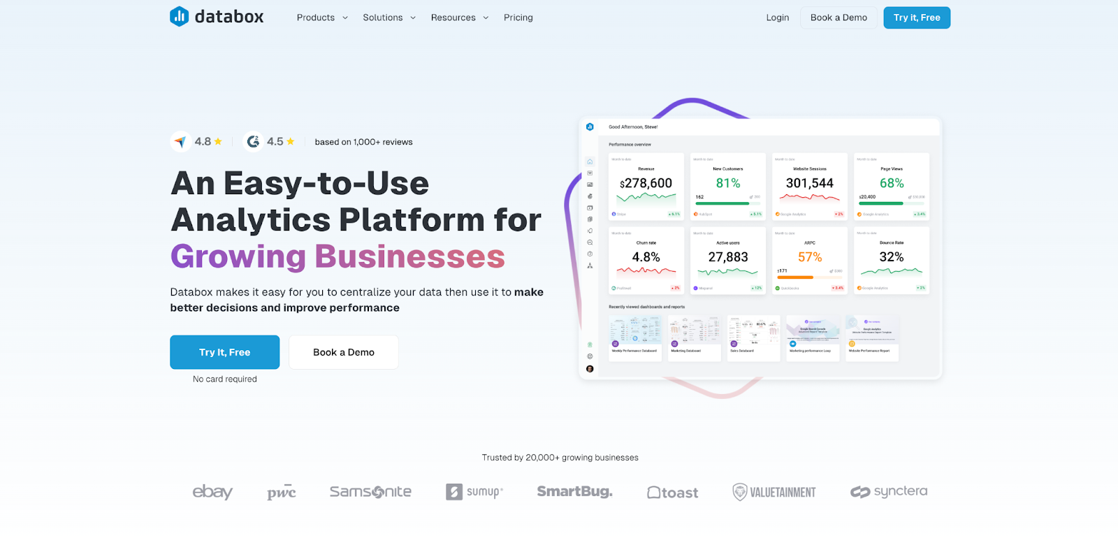 Databox home page