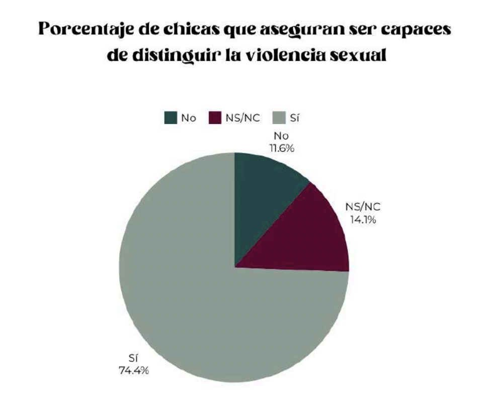 Chicas que distinguen violencia