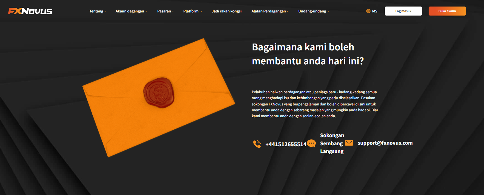 Lawati Halaman Hubungi Kami FXNovus untuk maklumat lanjut
