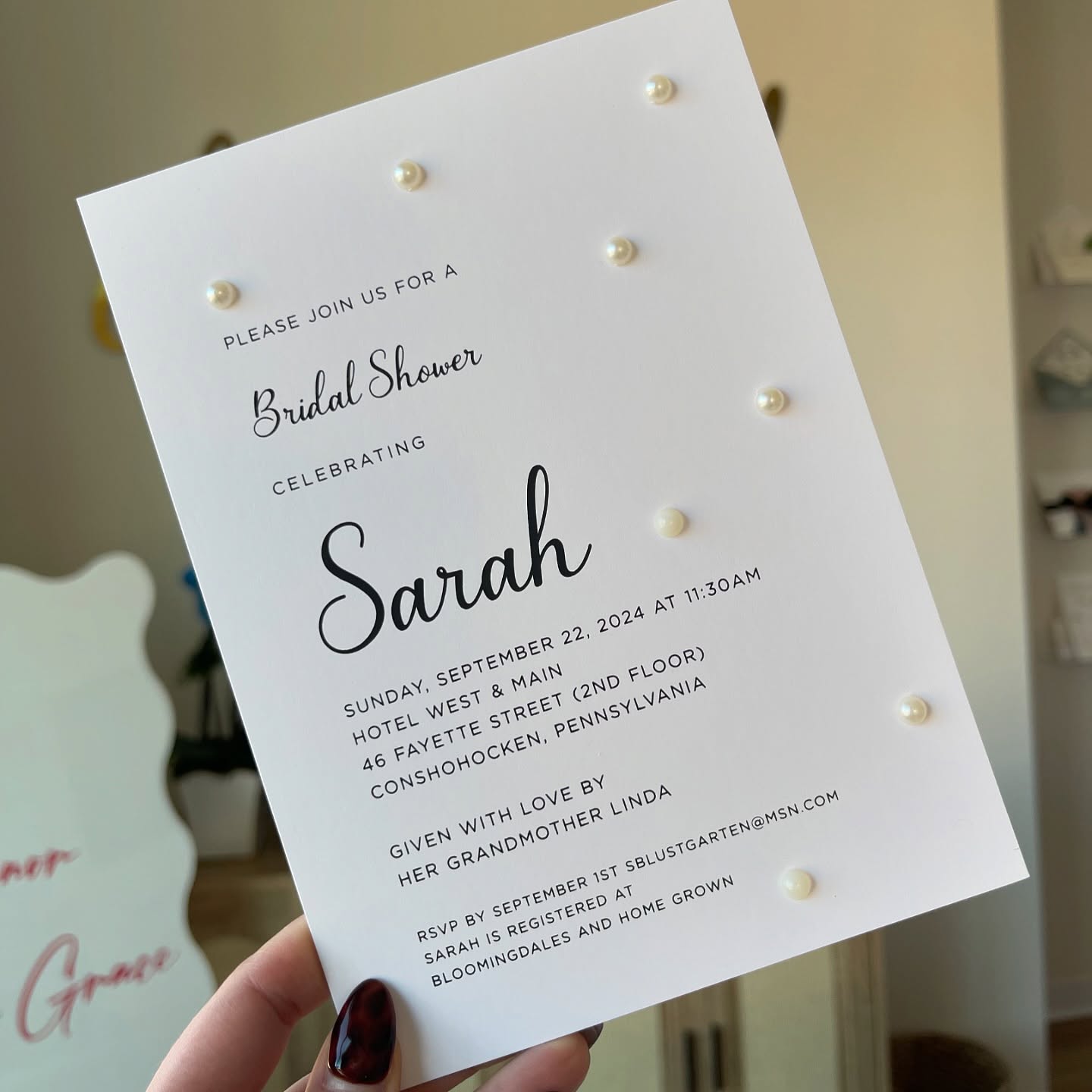 Pearl Theme Bridal Shower Ideas
