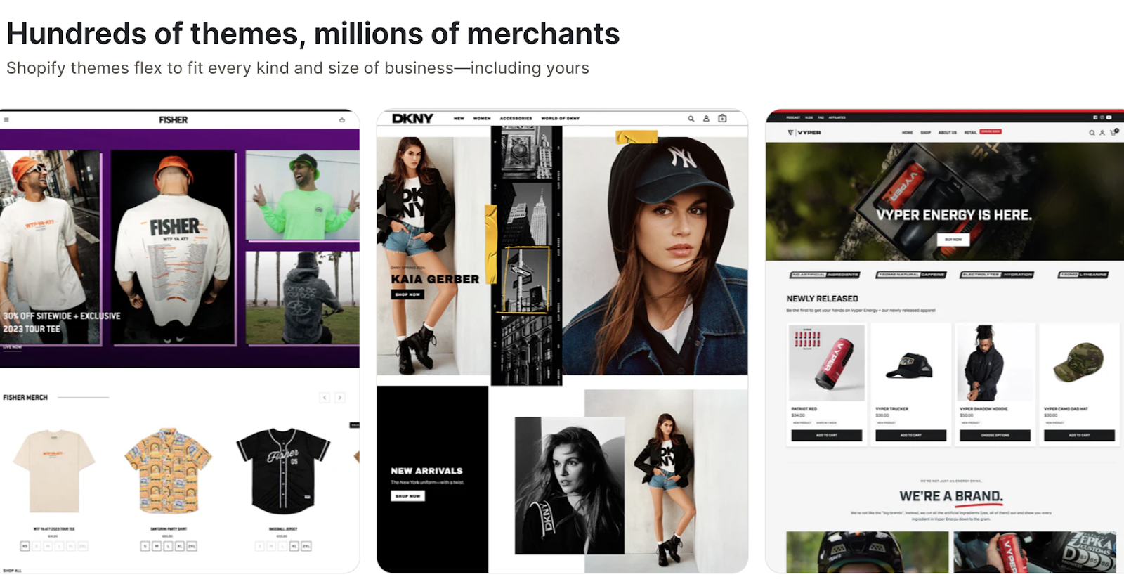 Shopify theme page