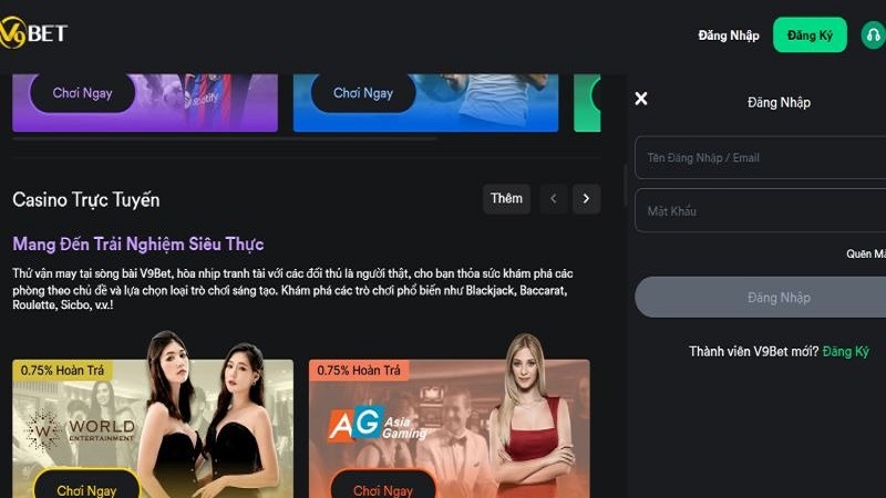V9bet đăng nhập ngay hôm nay