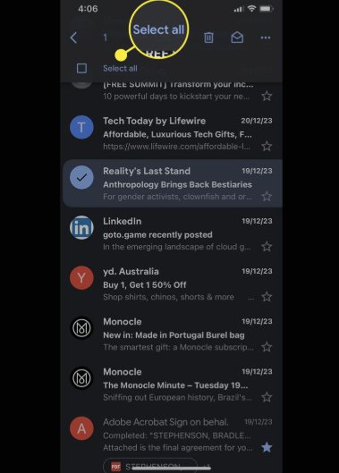 How To Clear Your Gmail Inbox On iPhone 5