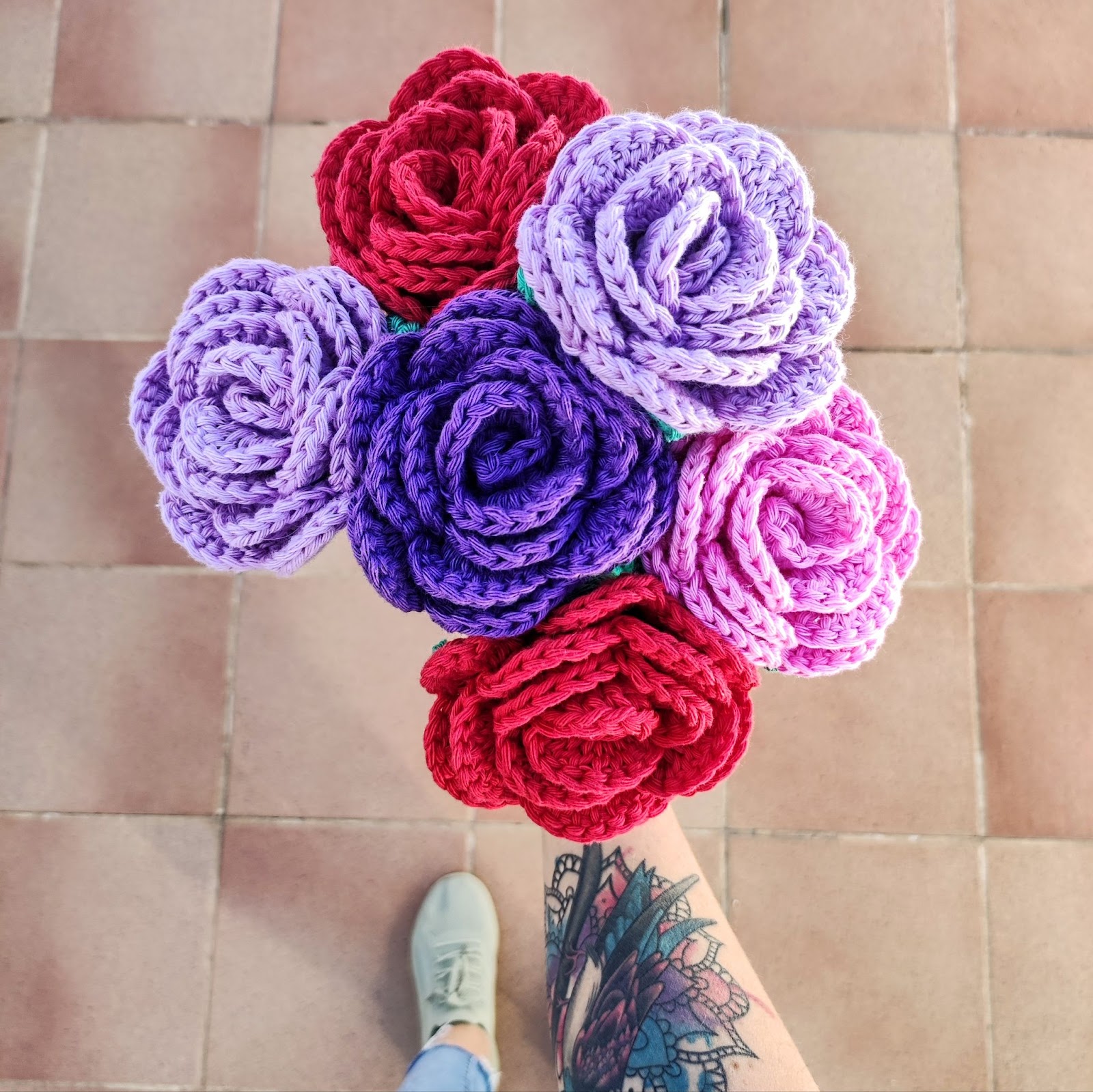 rosas de crochet