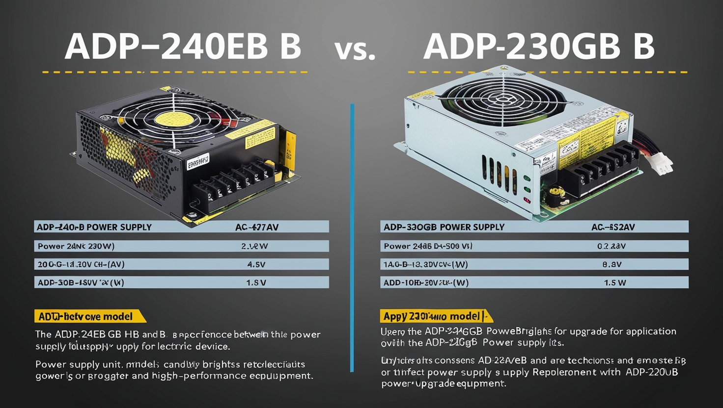 ADP-240EB B and ADP-230GB B Difference