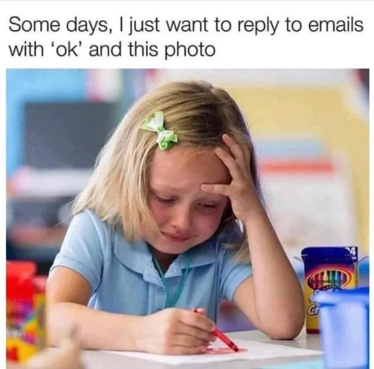 E-Mails mit einem weinenden Meme beantworten