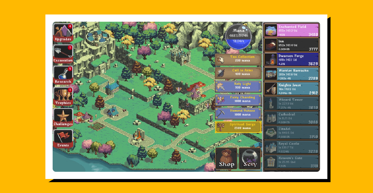 Gameplay screenshot from Realm Grinder