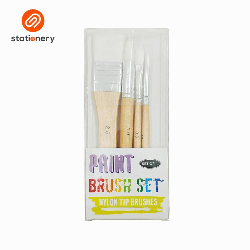 Nylon Tip Brushes - Set of 4
