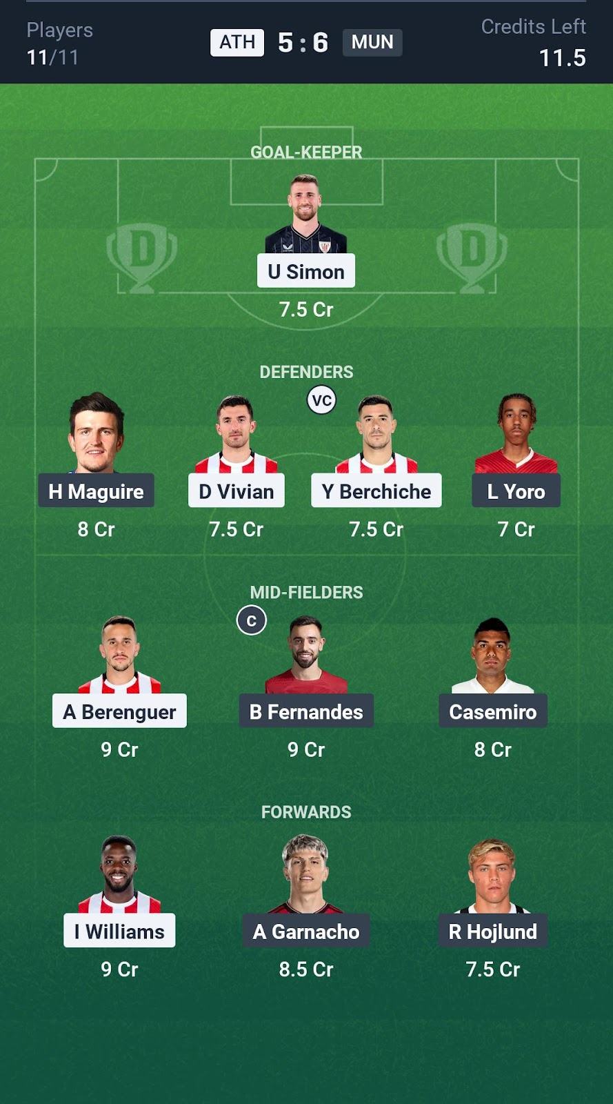 ATH vs MUN Small League Team 
