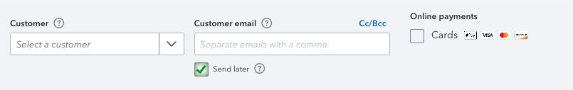 send an QuickBooks invoice later instead of immediately