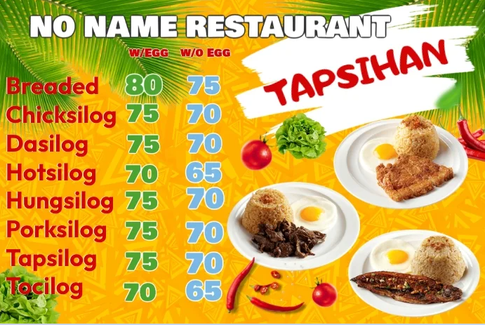 Menu Tapsilog Pictures for 2025