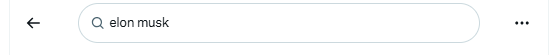 Now type any query, for example “Elon Musk” in the search bar and click Enter 