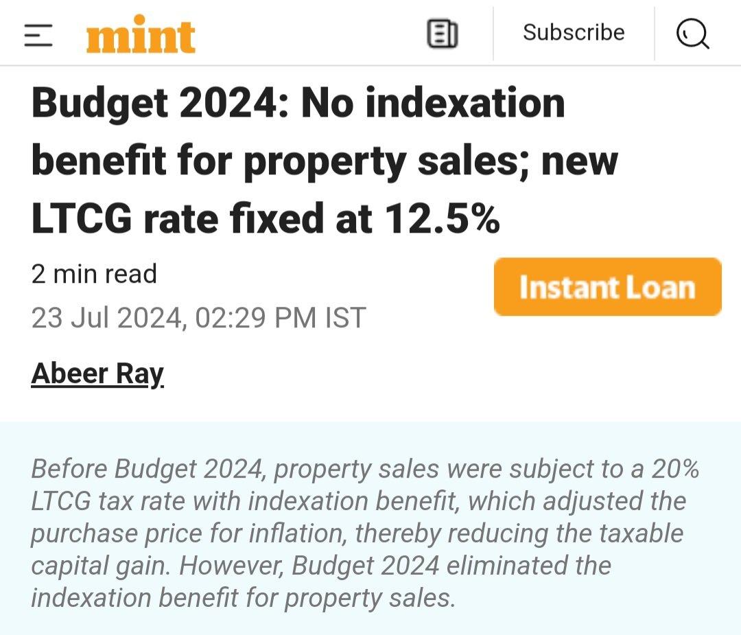 Save Indian Family Foundation on X: "She removed indexation and reduced ltcg to 12.5% from 20%. Nothing to be happy about because after 2 years she will increase ltcg back to 18%