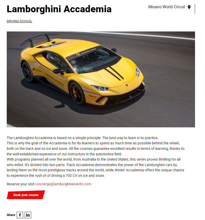 Lamborghini Accademia