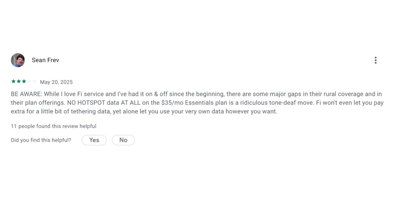 google fi esim customer reviews