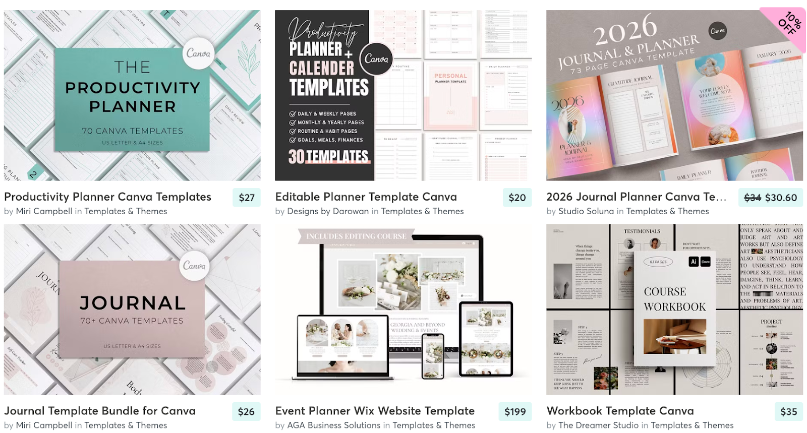 Digital planners and templates