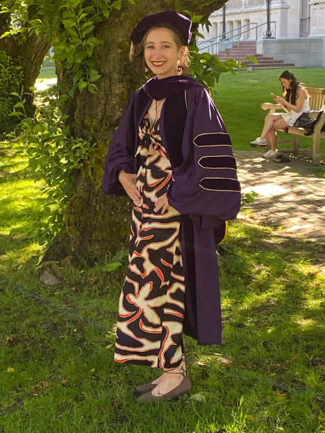 Dr. Avery Mack at graduation, Spring 2024