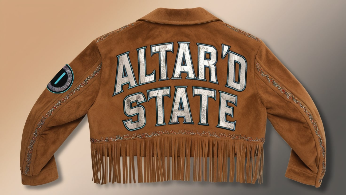 Altar'd State Cropped Faux Suede Fringed Jacket