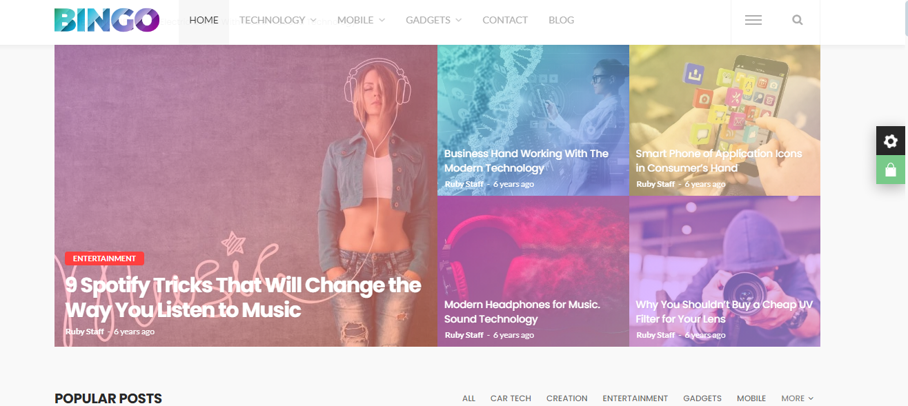 Bingo Technology WordPress Theme