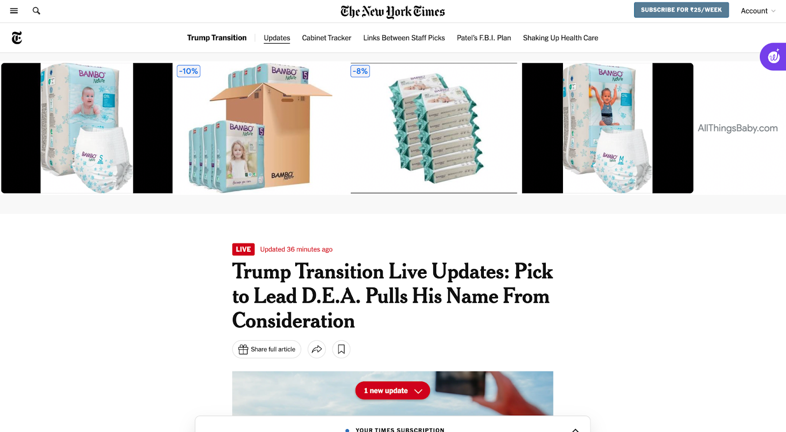 example of The New York Times