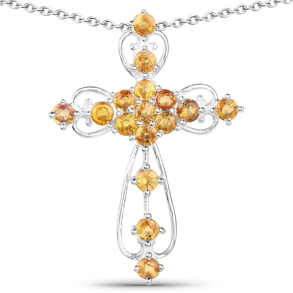 10 New Celebrity-Inspired Cross Pendant Gemstone Necklaces You’ll Love - Fine Color Jewels