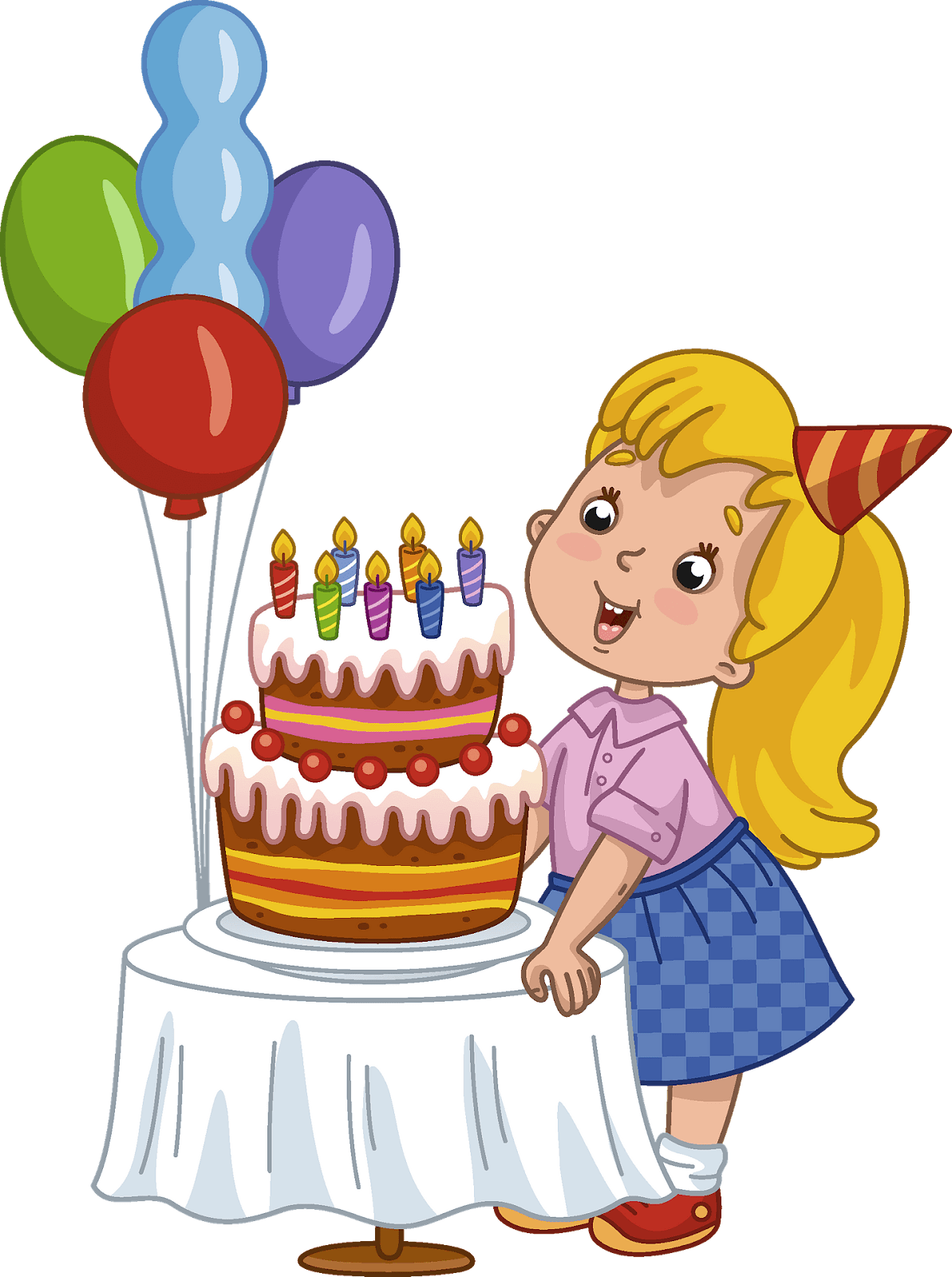 Birthday girl clipart. Free download transparent .PNG | Creazilla