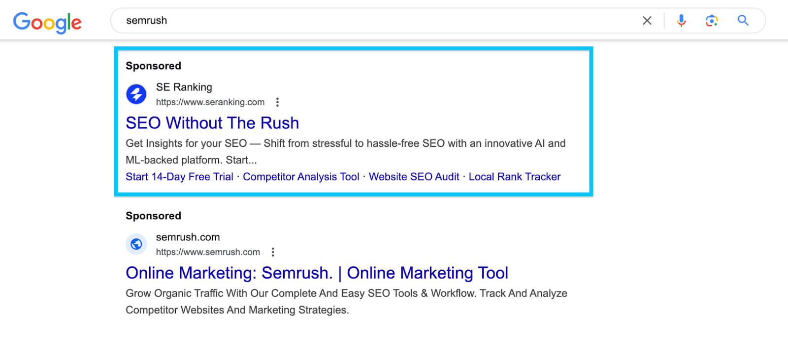 RLSA competitor retargeting