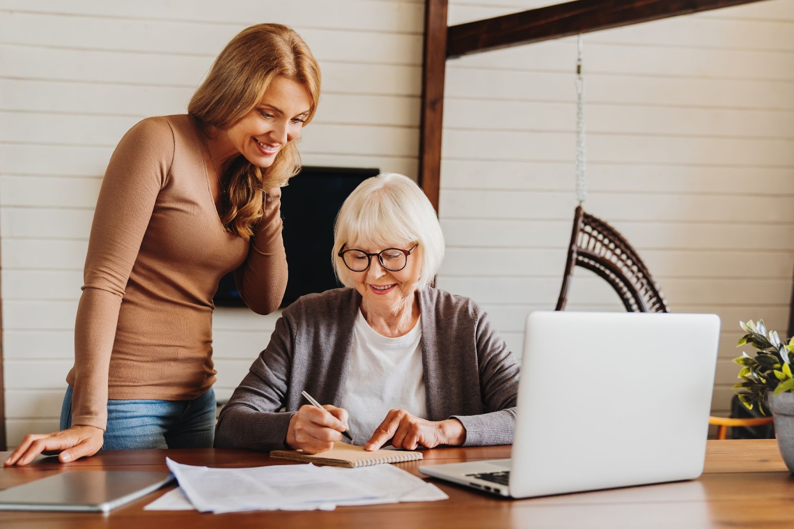 A young woman helps her older mother decide what she wants in her Power of Attorney when her dementia progresses.